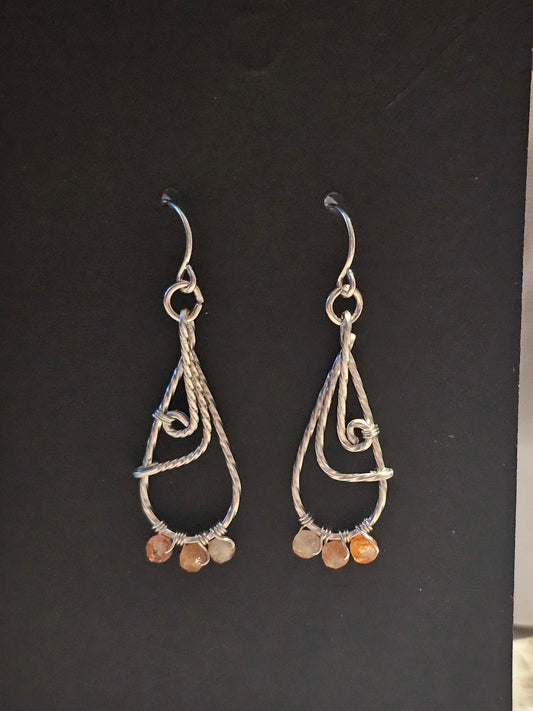 Sunstone earrings