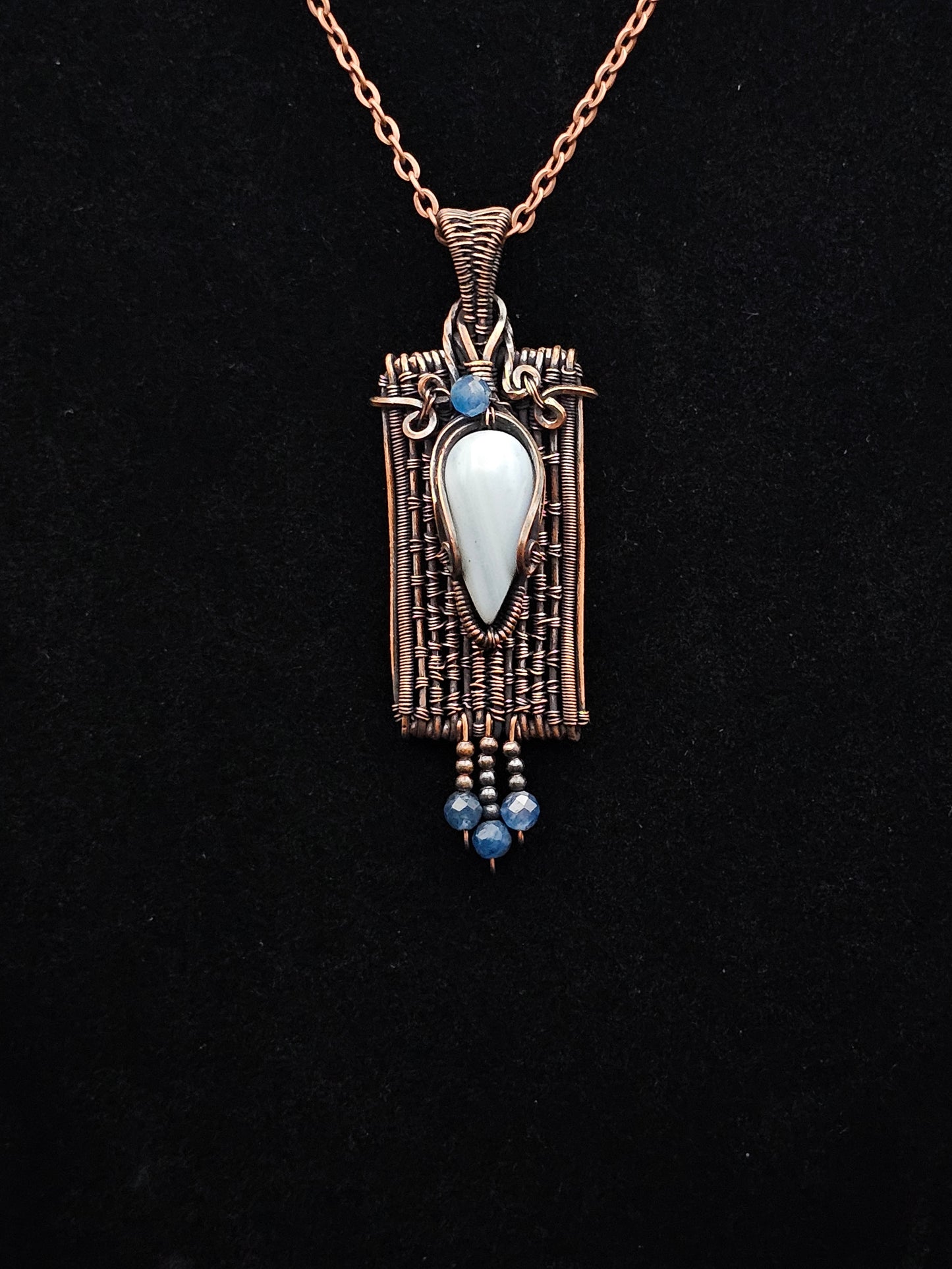 Vintage themed Blue Opal and Kyanite