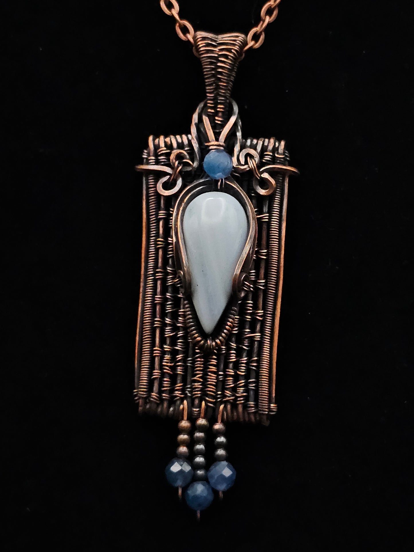 Vintage themed Blue Opal and Kyanite