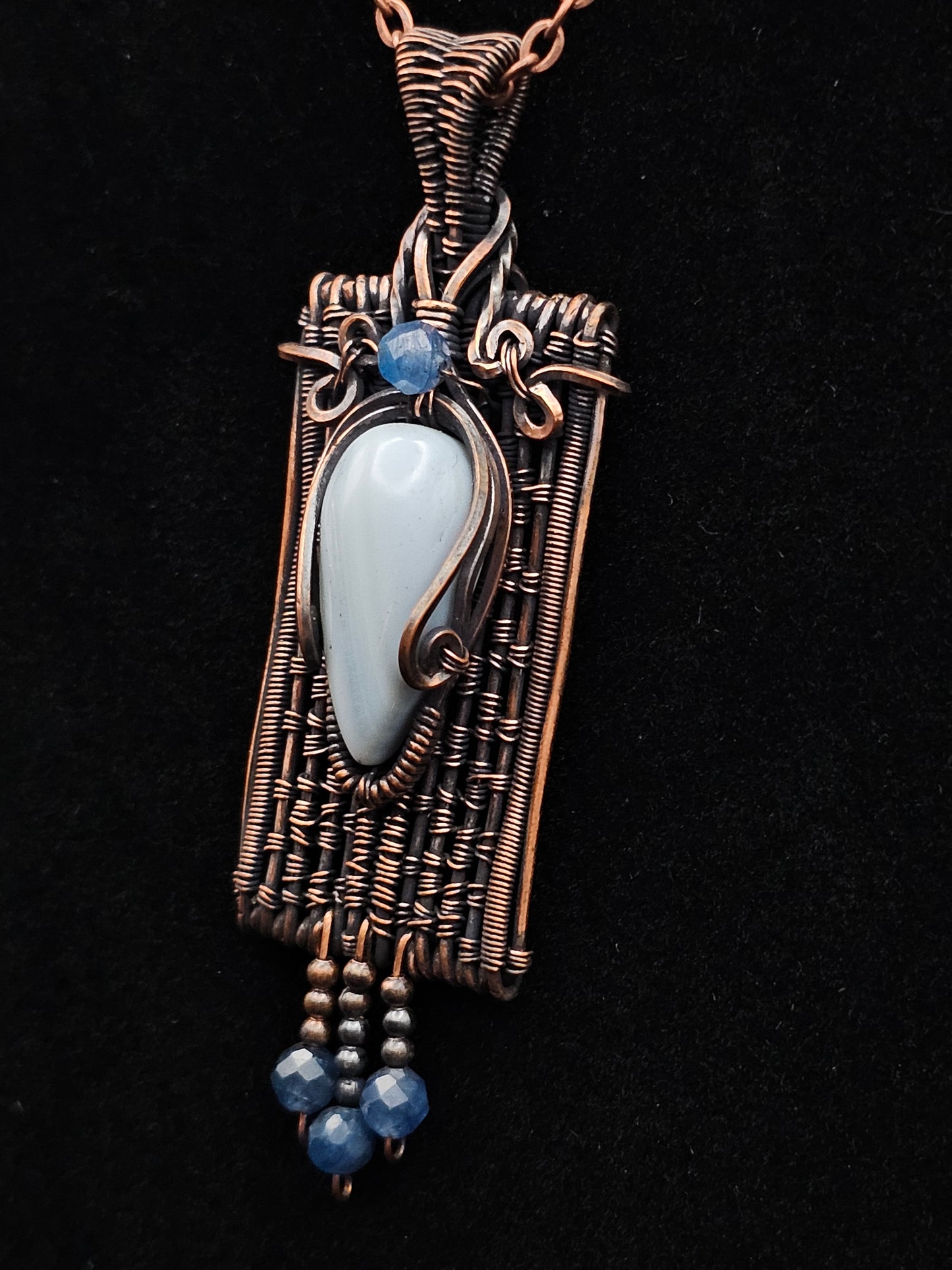 Vintage themed Blue Opal and Kyanite