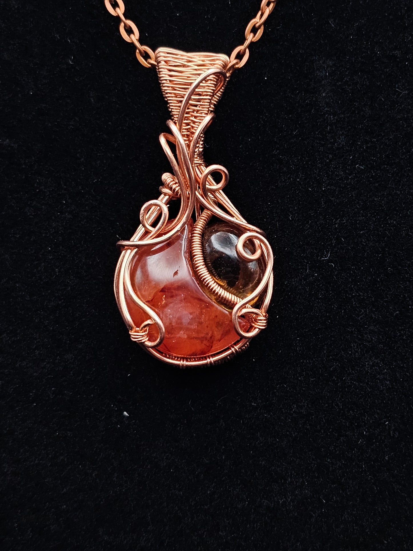 Fire Agate and Amber