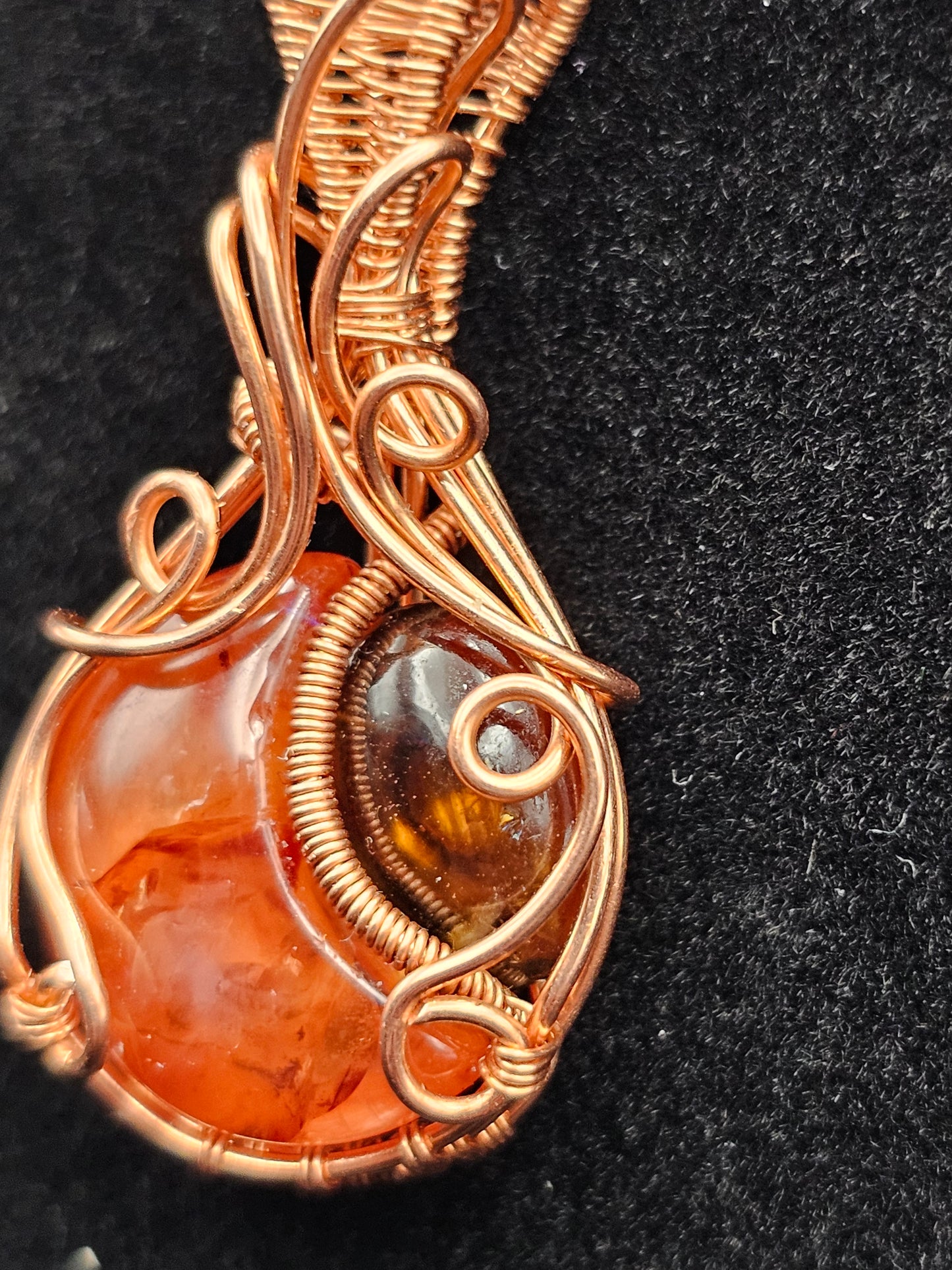 Fire Agate and Amber