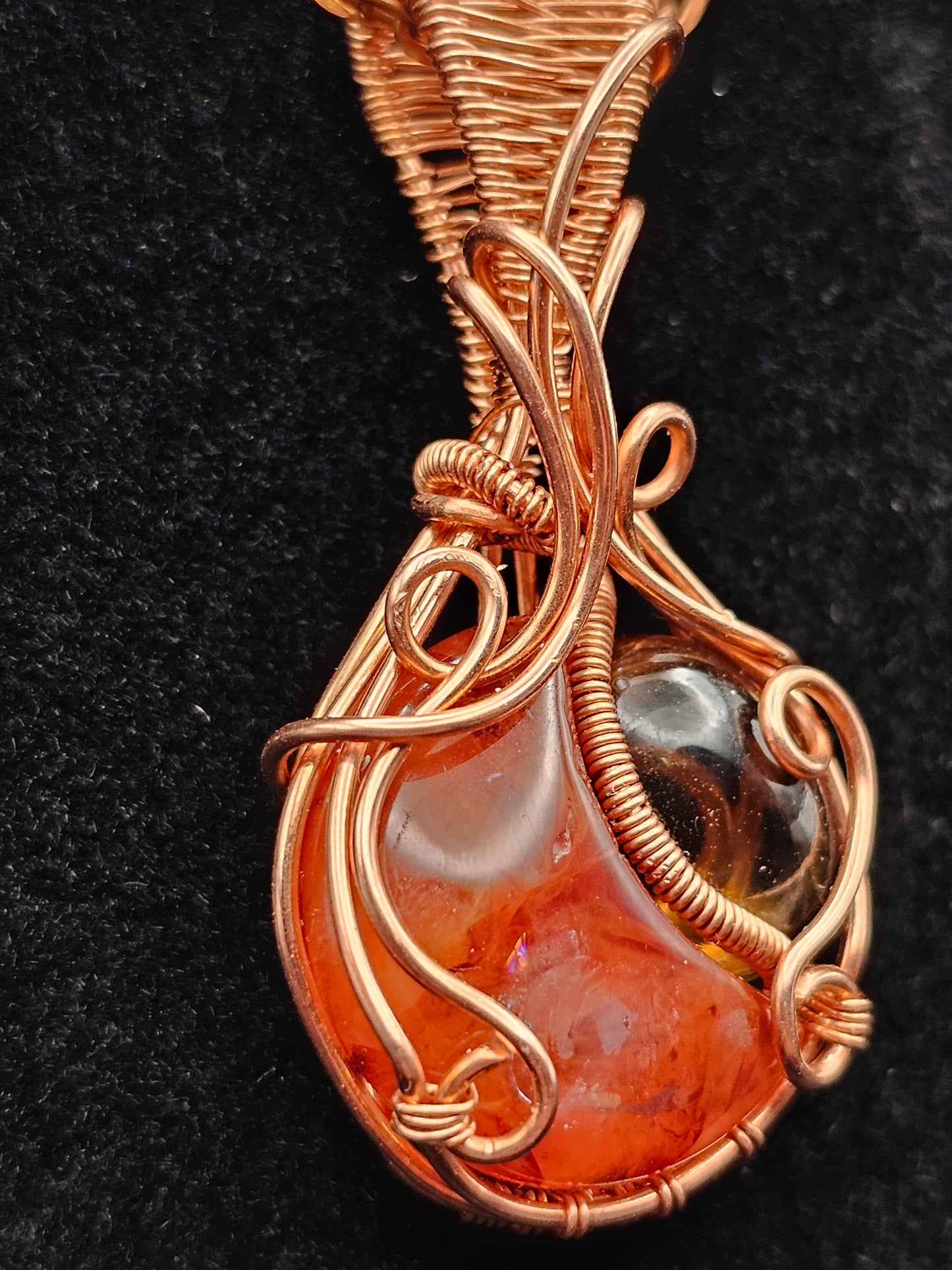 Fire Agate and Amber