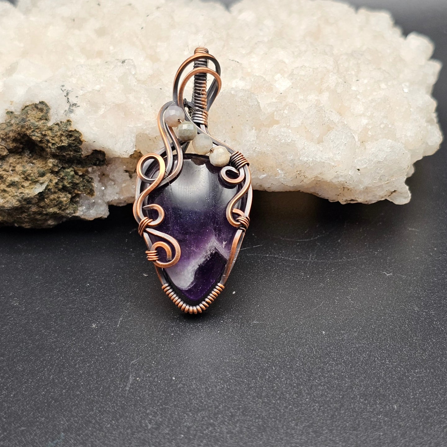 Amethyst teardrop